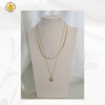 Collar perla dorada