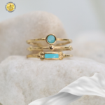 Anillo 3 líneas con piedras