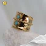 Anillo Grande Liso con detalle Central