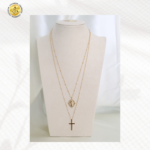 Collar dije virgen y cruz